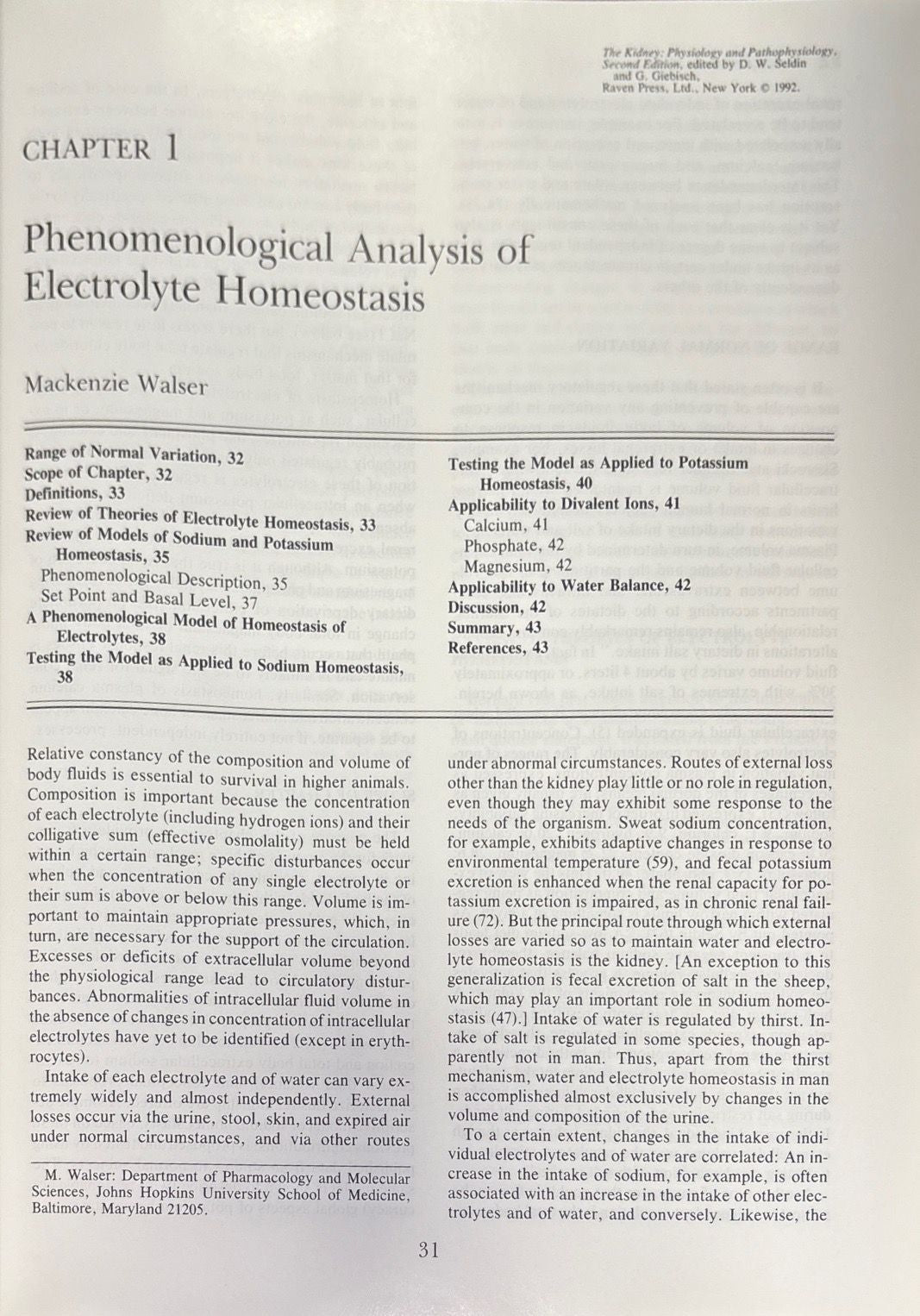 The Kidney: Physiology and Pathophysiology. Part 2