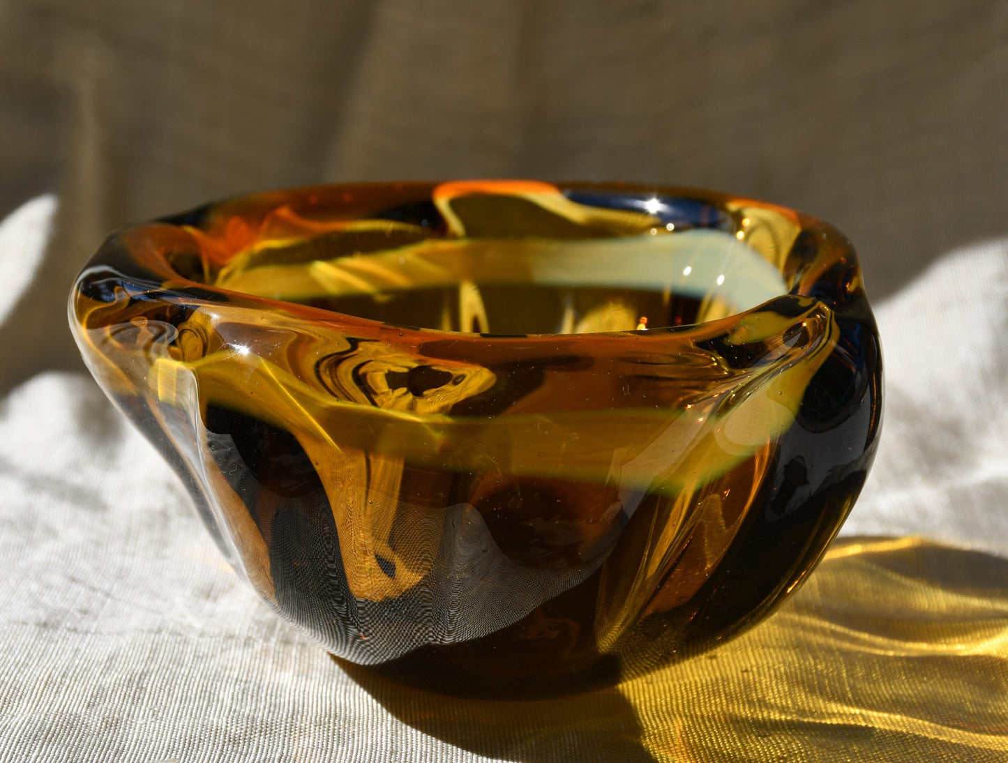 Винтидж art-glass пепелник/centrepiece, от 1960-те