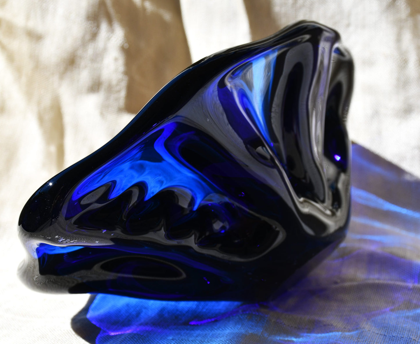 Vintage българско арт стъкло - фруктиера