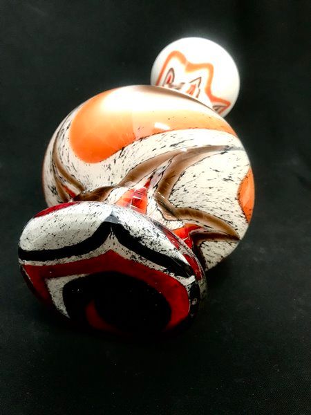 Стъклена ваза Opaline Florence Empoli Italy