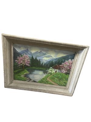 Картина акварел ,картон с рамка