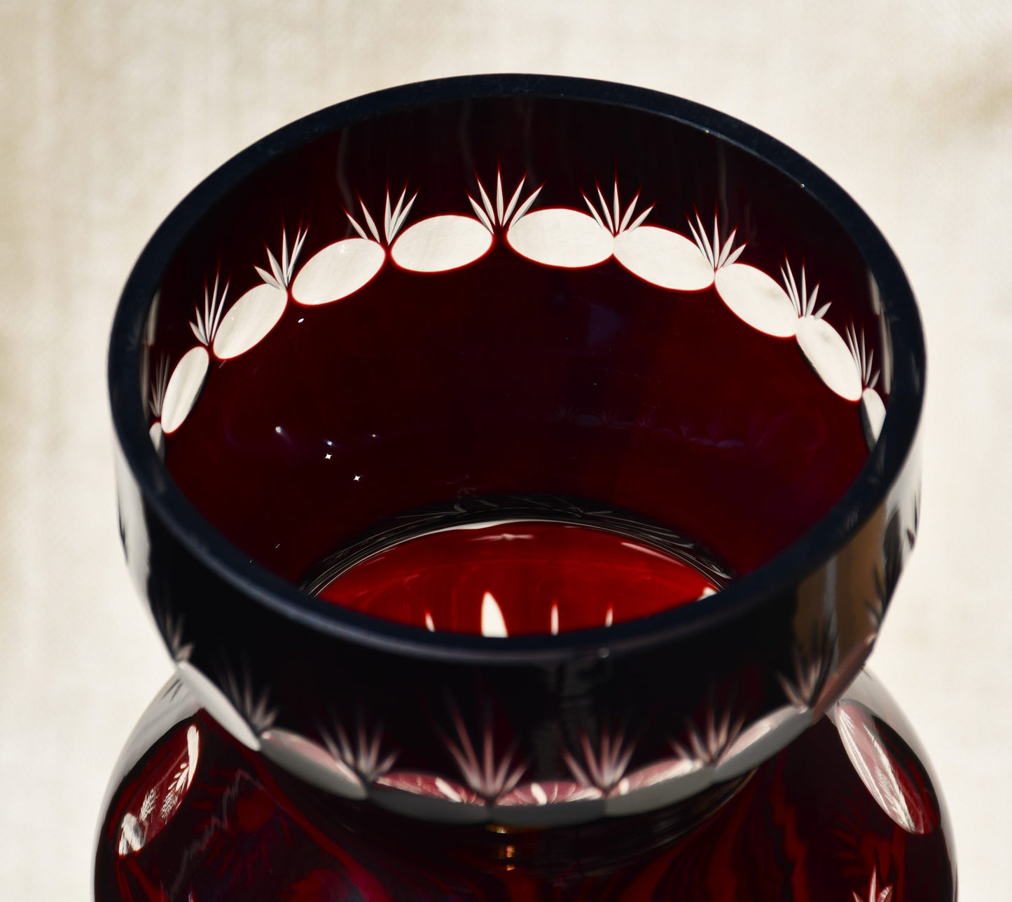 Голяма vintage ваза "Perla Lux" - Двуслоен кристал