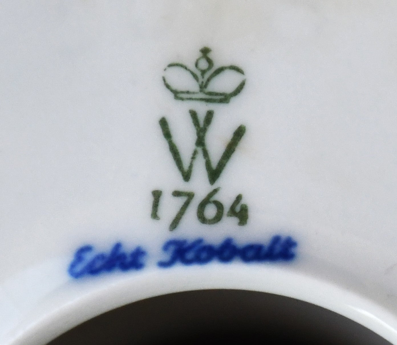 Wallendorf - маркировка Echt Kobalt 1764