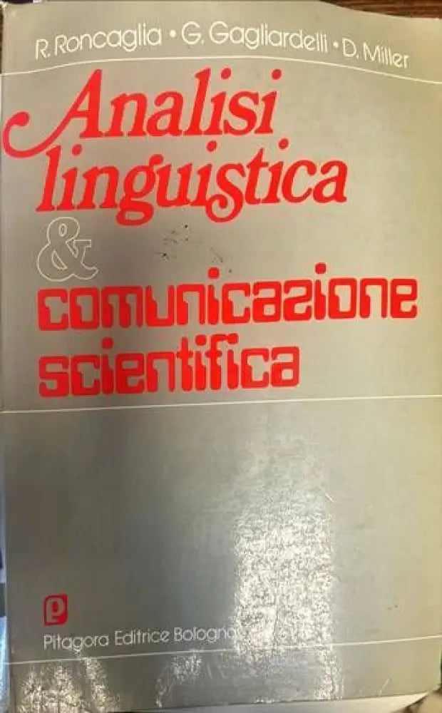 Analisi linguistica e comunicazione scientifika - Книги
