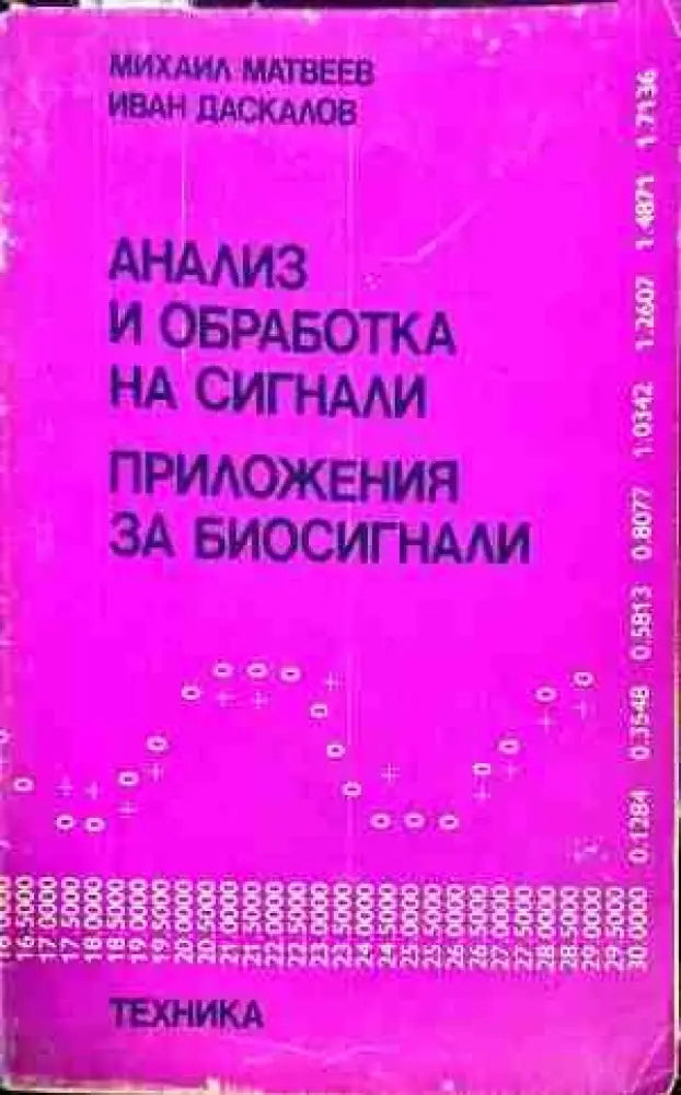 Анализ и обработка на сигнали Приложения за биосигнали - Книги