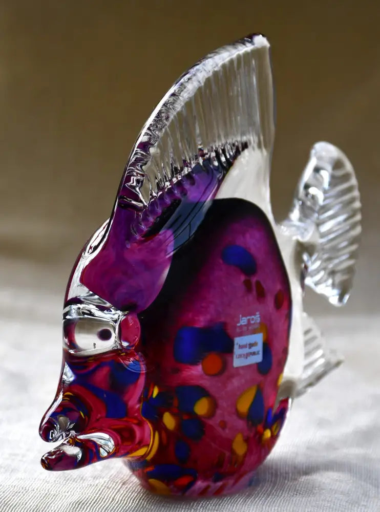 Art Glass риба на Ярош Студио - Чехия - antique