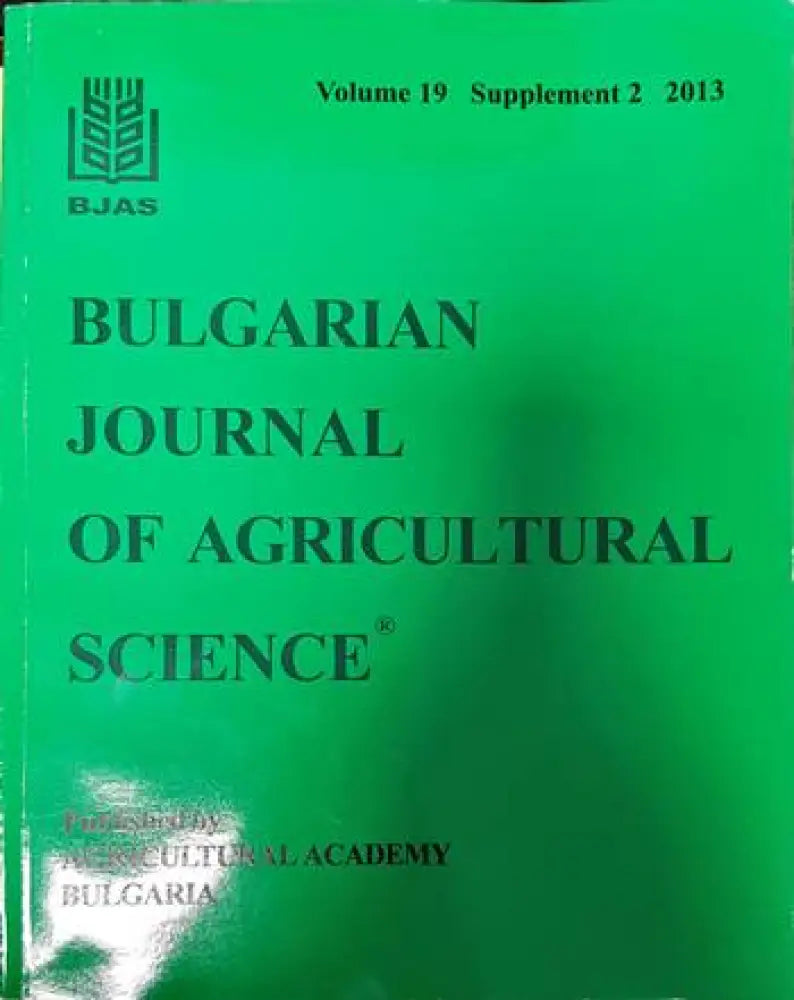 Bulgarian Journal of Agricultural Science - Книги
