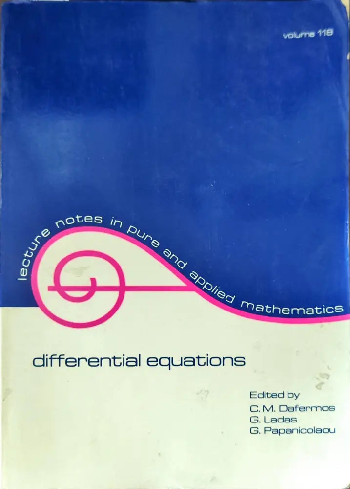 Differential Equations: lecture notes in pure and applied mathematics - Книги