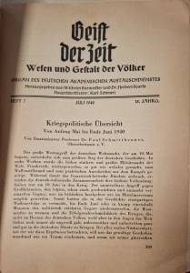 Geist der Zeit. Wesen und Gestalt der Völker. Heft 7, Juli 1940 (1137)