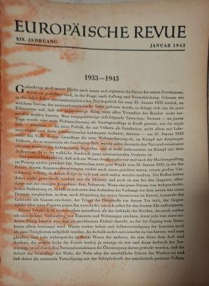 Europäische Revue. Heft 1 / Januar 1943 (1140)