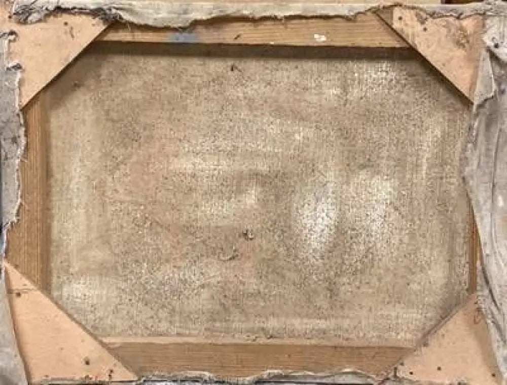 Картина графика върху картон с рамка и стъкло - antique
