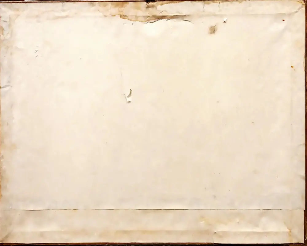 Картина масло върху хартия с рамка и стъкло - antique