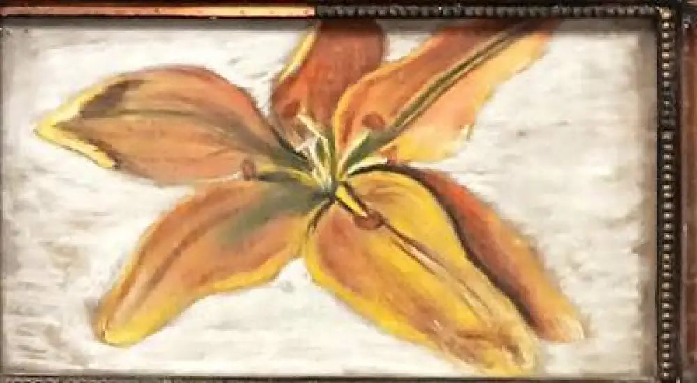 Картина масло върху платно с рамка и стъкло - antique
