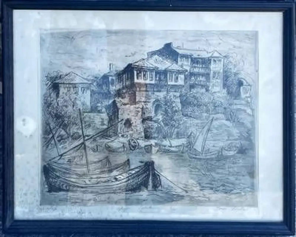 Картина офорт 8/10 в рамка - antique