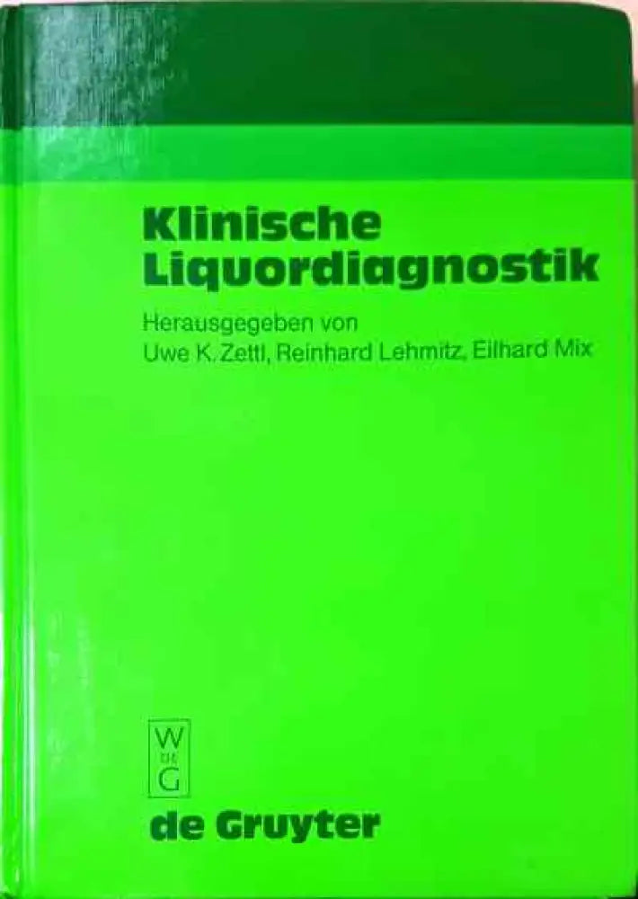 Klinische liquordiagnostik - Книги
