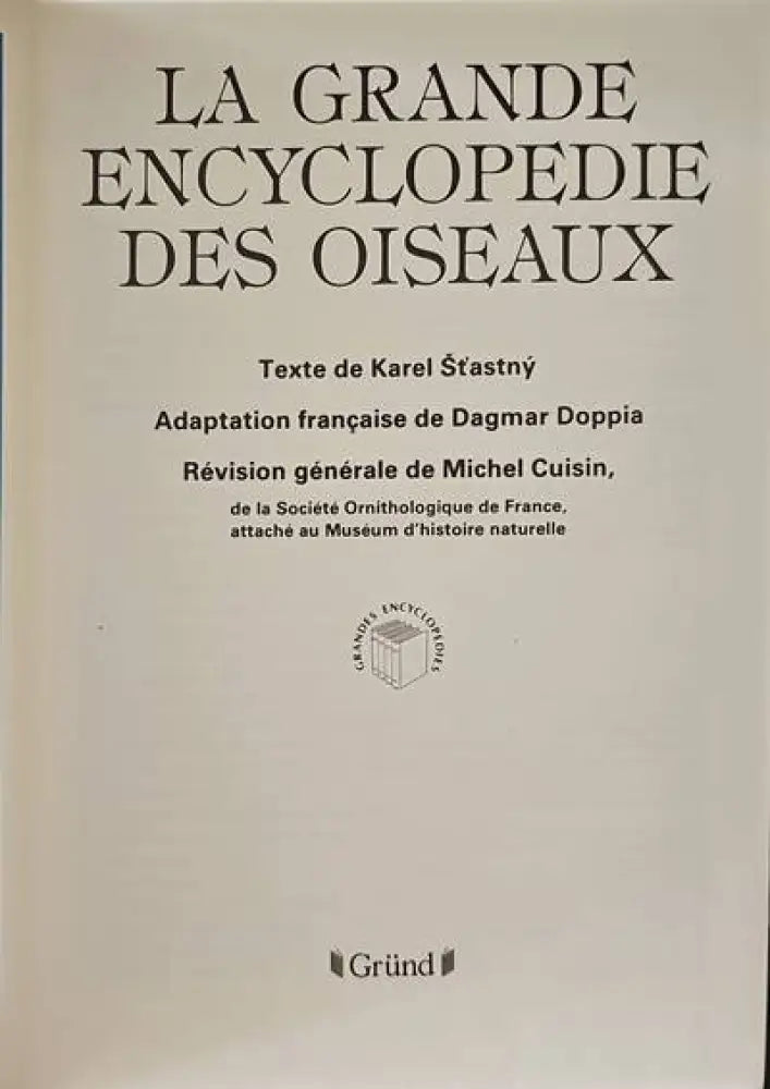 La grande ensyclopedie des oiseaux - Книги