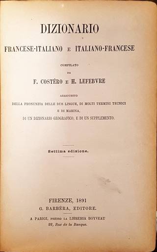 Dizionario Francese-Italiano e Italiano-Francese (1090)