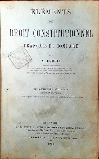 Éléments de Droit Constitutionnel Français et Comparé (1103)