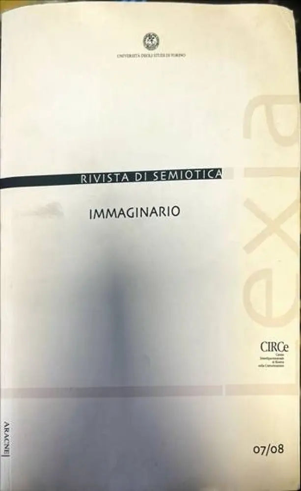 Rivista di semiotica. Immaginario (168)