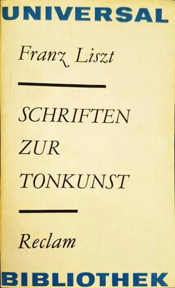 Schriften Zur Tonkunst - Книги