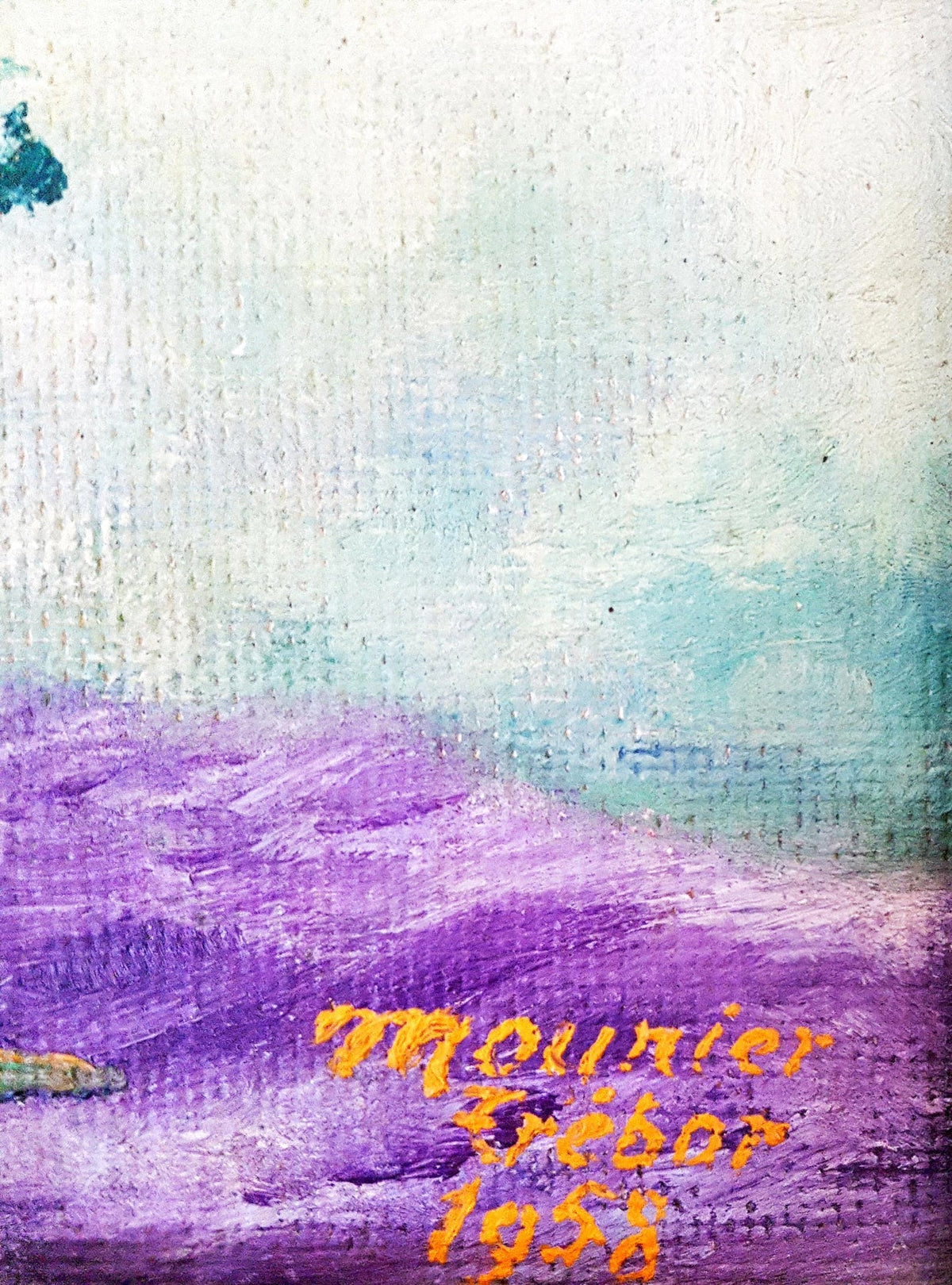 Натюрморт с цветя- масло от Mounier Zrebor- 1958 година (1149)