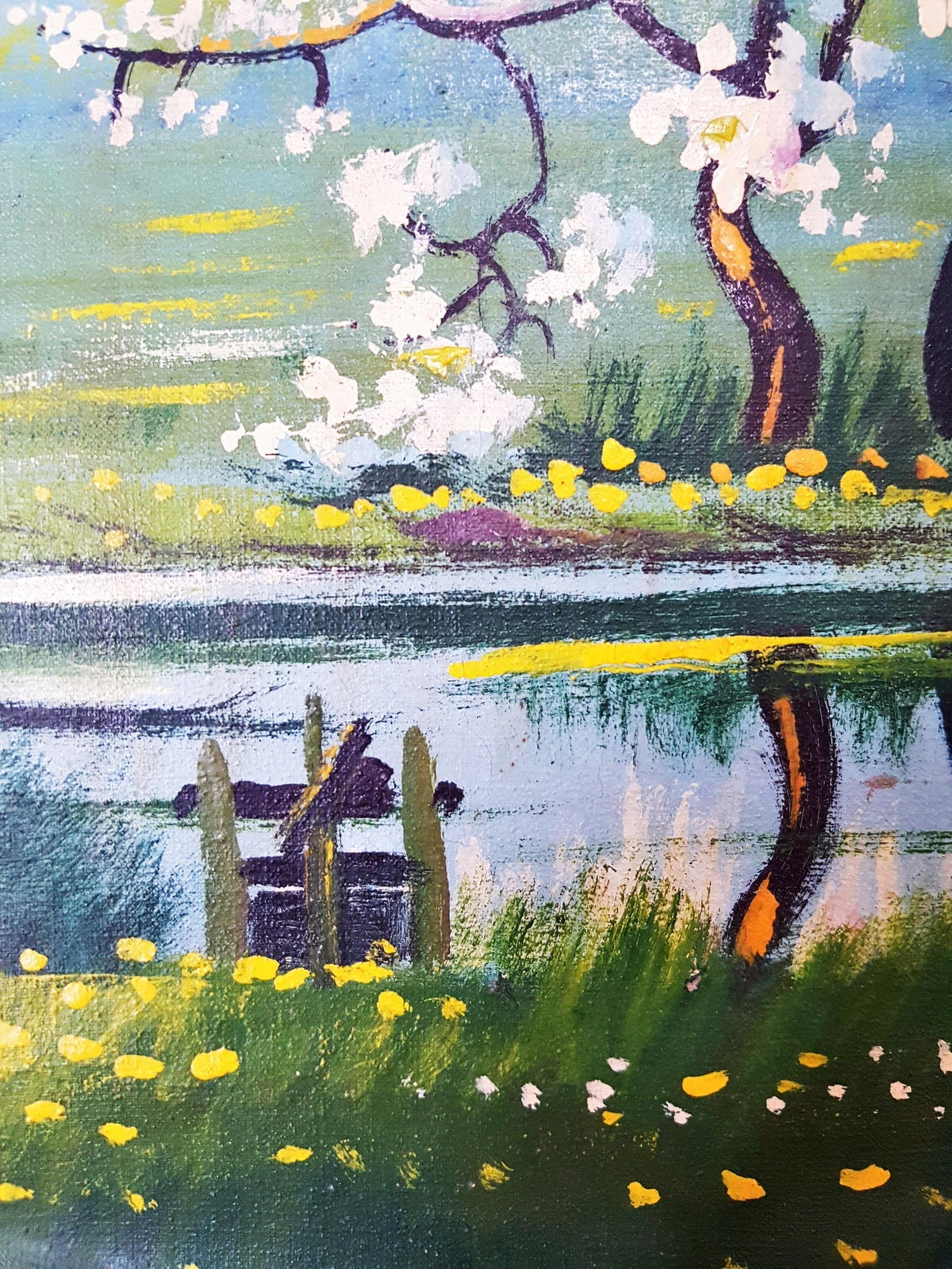 Пролетен пейзаж- масло от неизвестен автор (1199)