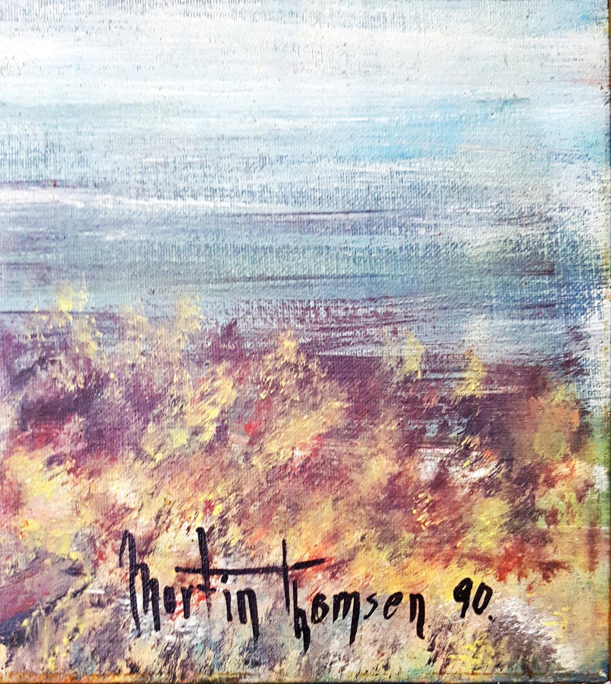 Морски пейзаж- масло от Martin Thomsen- 1990 година (1220)