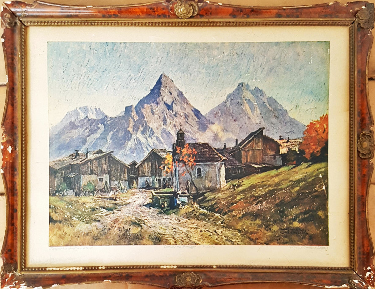 "Lermoos mit Mieminger"- принт, репродукция (1251) (1251)