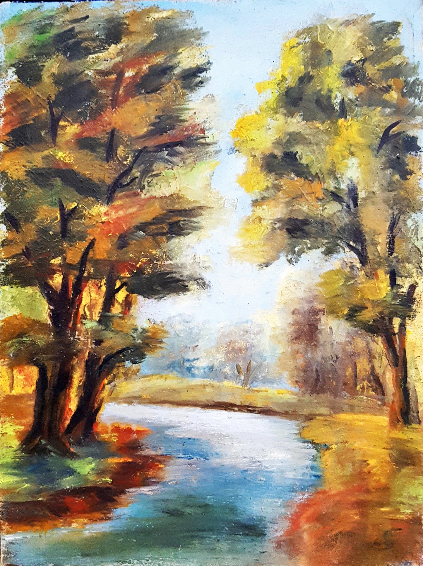 Есенен пейзаж с река (1294)