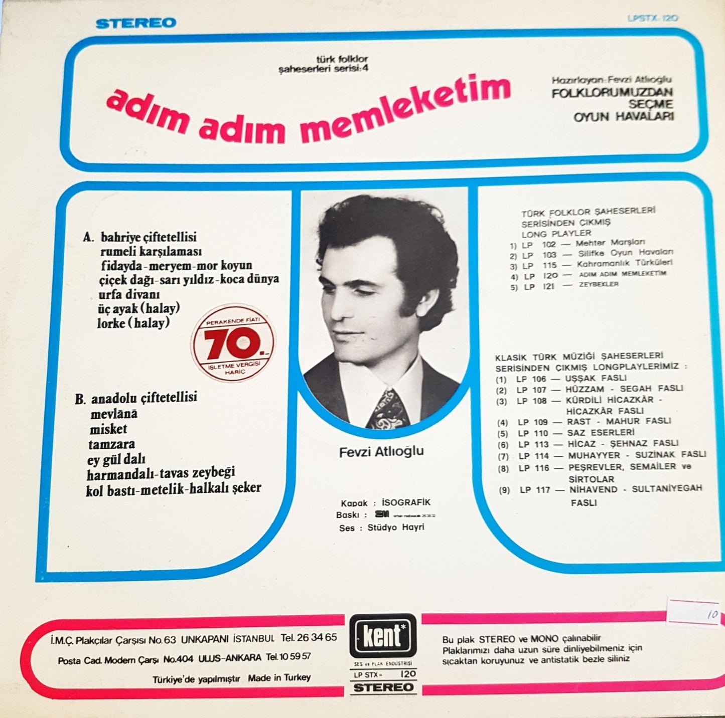 Adım Adım Memleketim – Folklorumuzdan Seçme Oyun Havaları (Türk Folklor Şaheserleri Serisi: 4) (1004)
