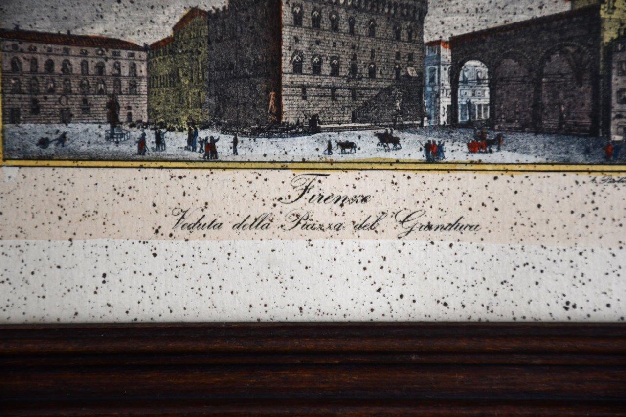 Сет от две ръчно оцветени гравюри "Флоренция"