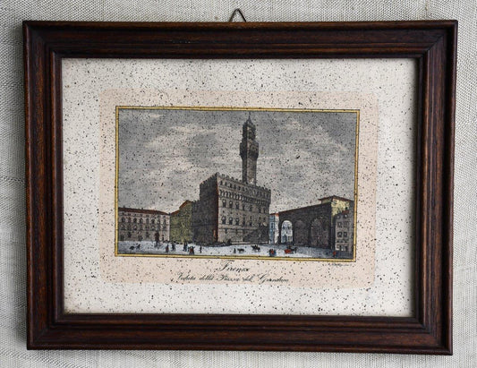 Сет от две ръчно оцветени гравюри "Флоренция"