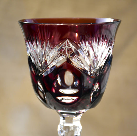 Vintage чаша за вино - Двуслоен кристал.