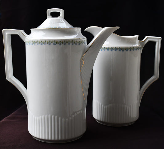 Комплект от голям старинен чайник и кана - KPM