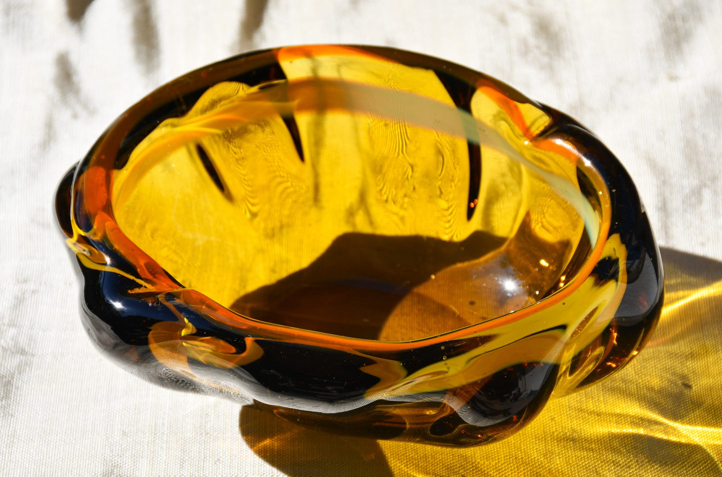 Винтидж art-glass пепелник/centrepiece, от 1960-те