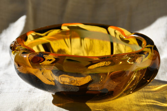 Винтидж art-glass пепелник/centrepiece, от 1960-те