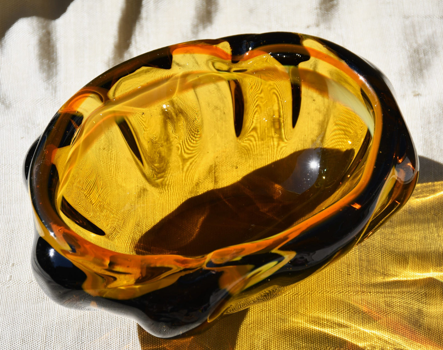 Винтидж art-glass пепелник/centrepiece, от 1960-те