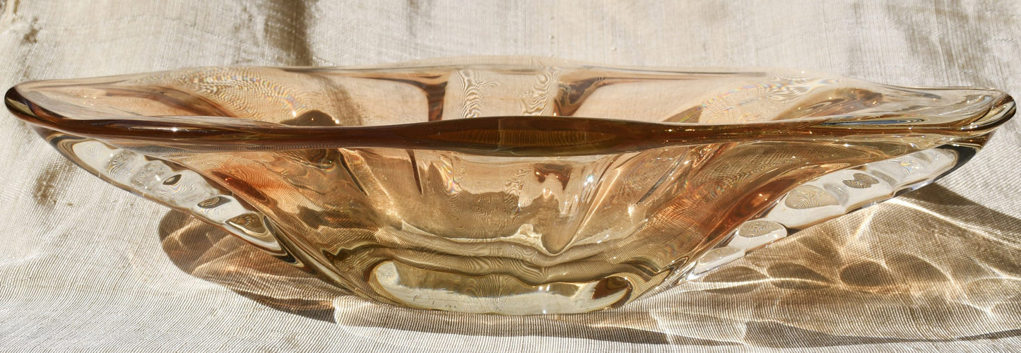 Vintage българско арт стъкло - centrepiece