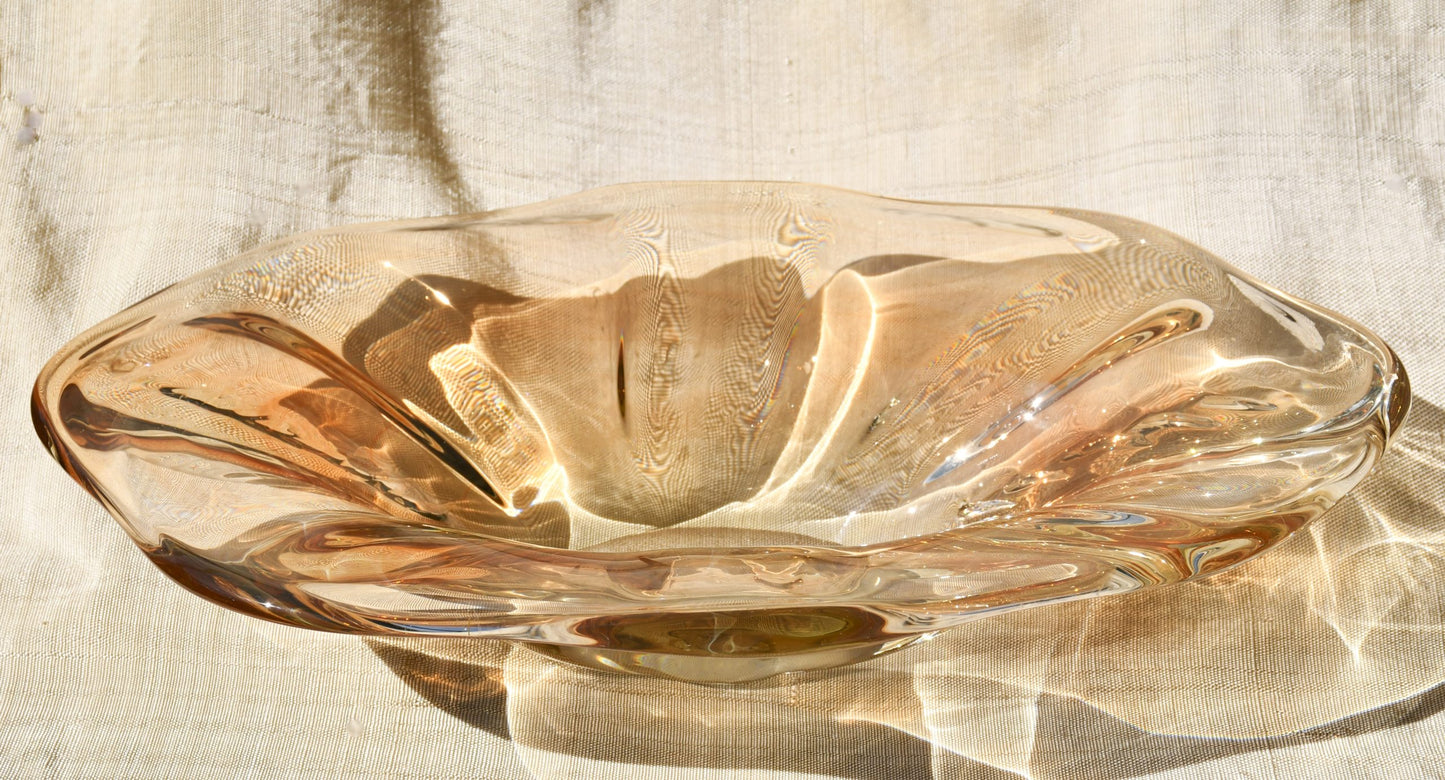 Vintage българско арт стъкло - centrepiece