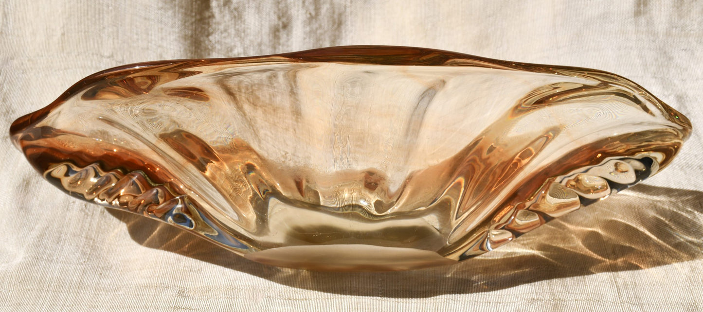 Vintage българско арт стъкло - centrepiece