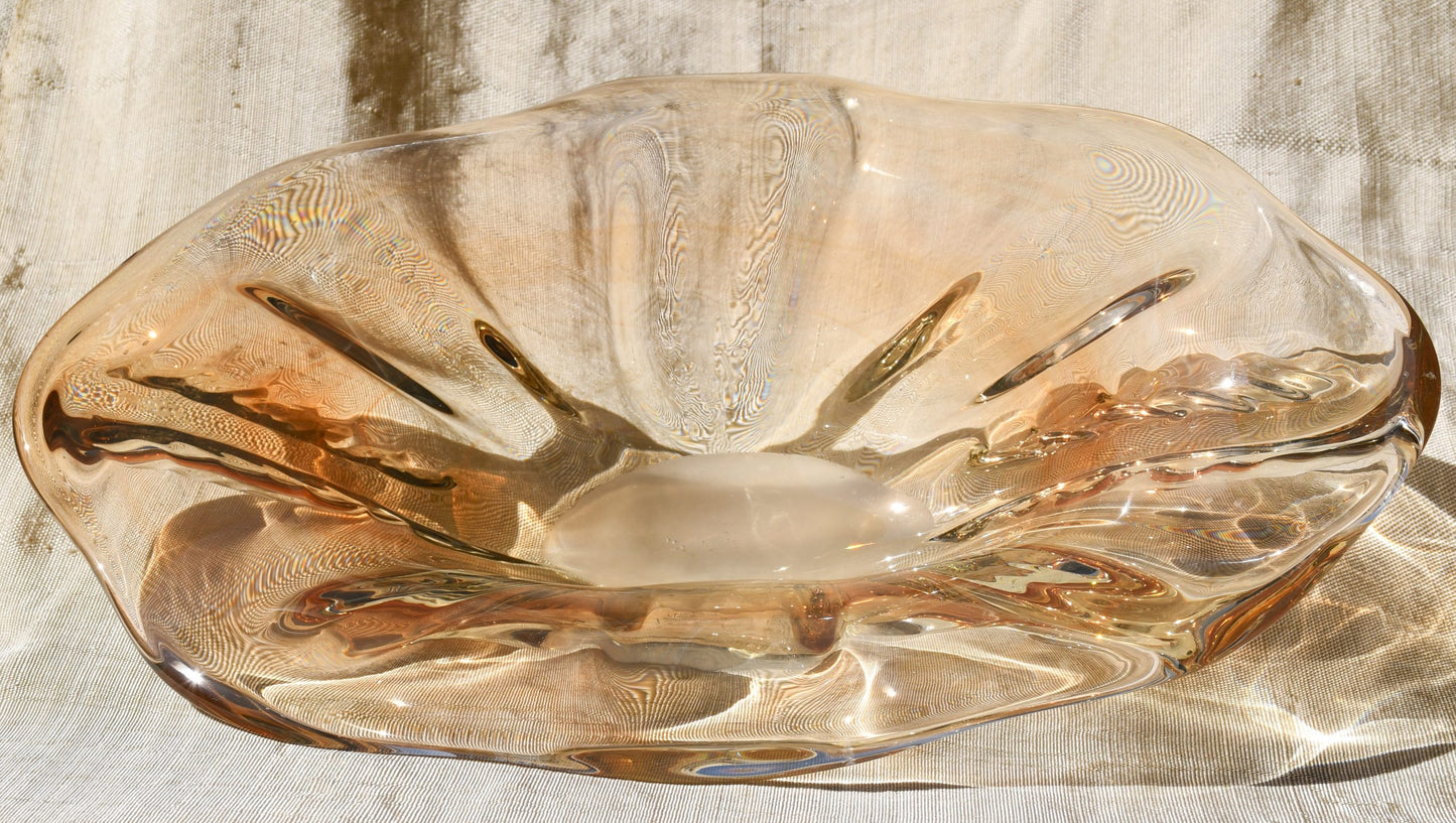 Vintage българско арт стъкло - centrepiece