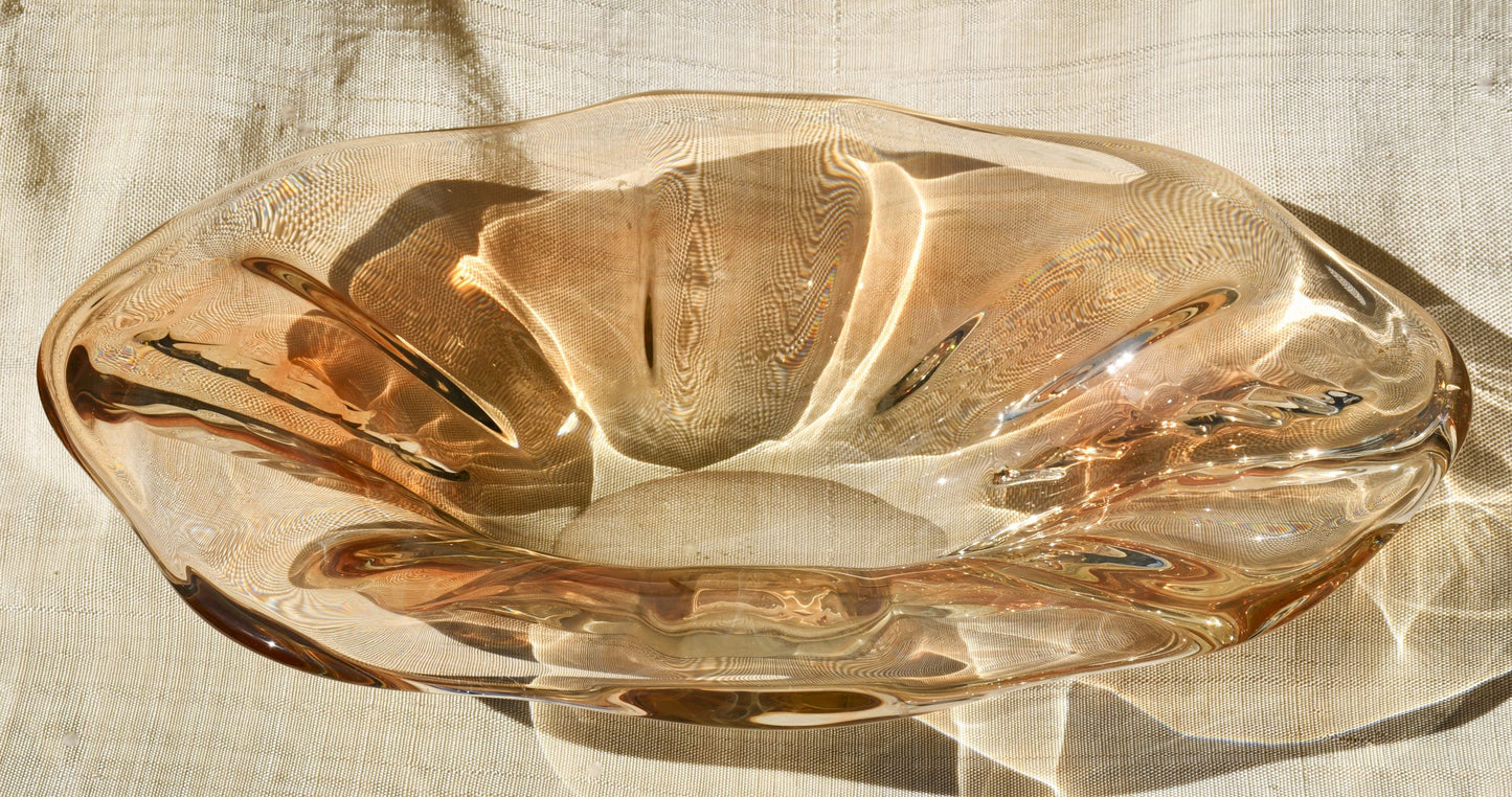 Vintage българско арт стъкло - centrepiece