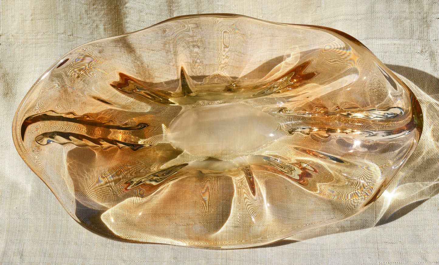 Vintage българско арт стъкло - centrepiece