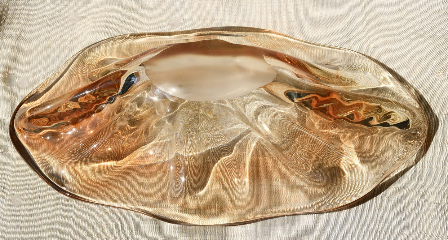 Vintage българско арт стъкло - centrepiece