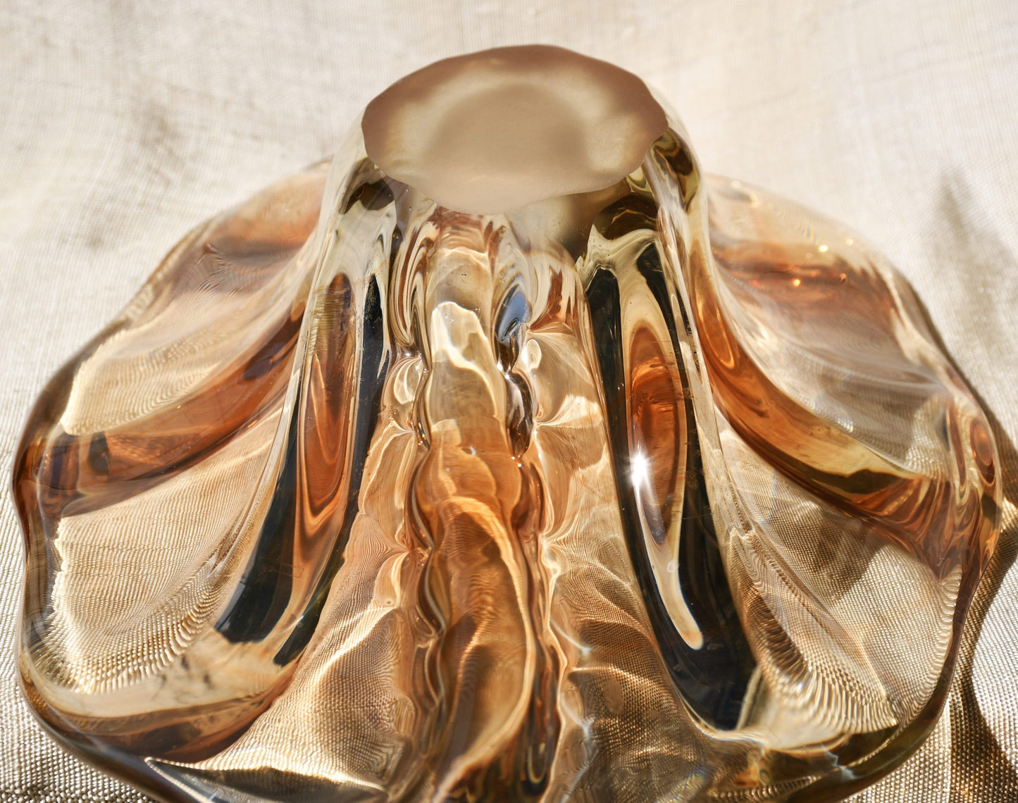 Vintage българско арт стъкло - centrepiece