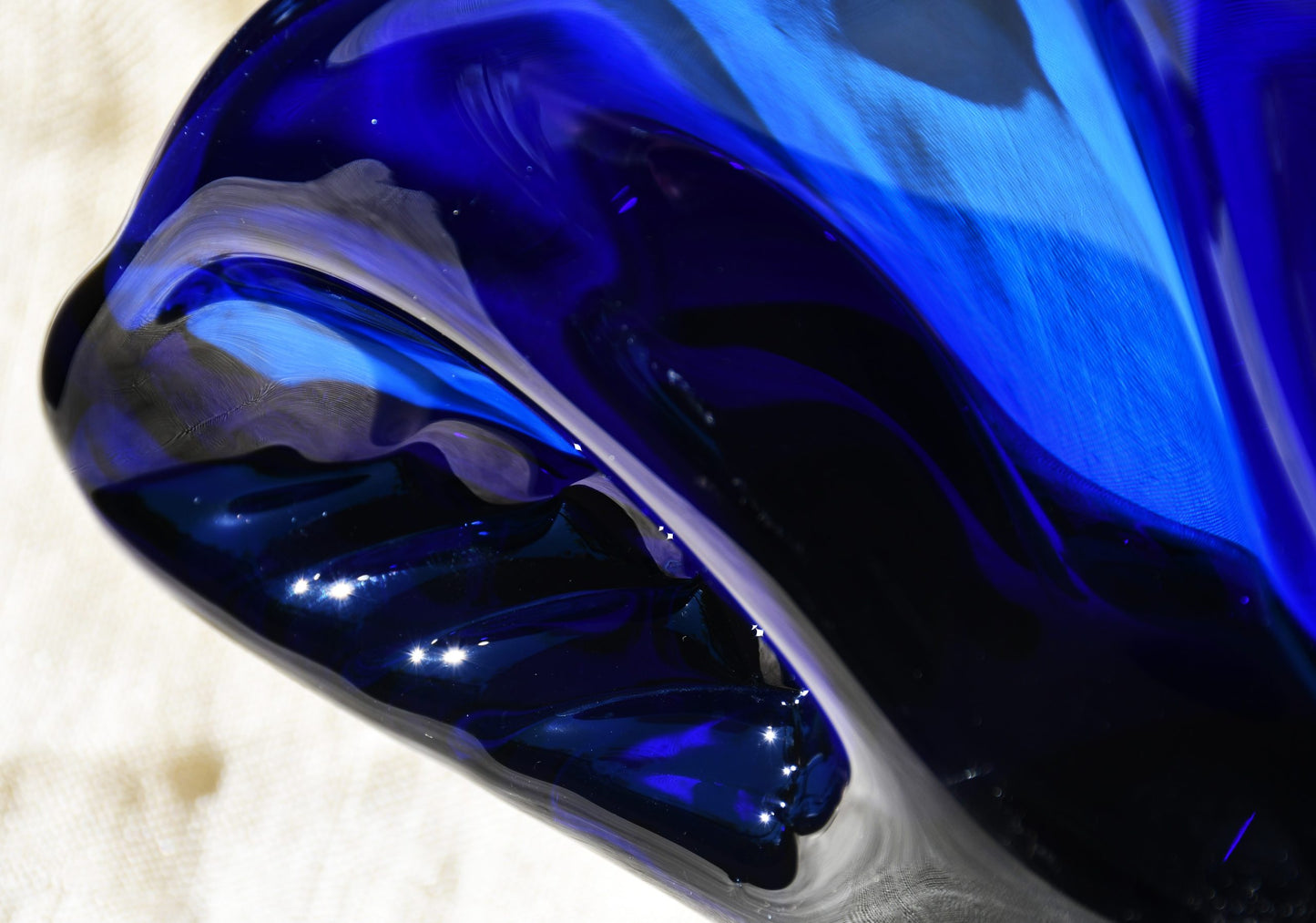 Vintage българско арт стъкло - фруктиера