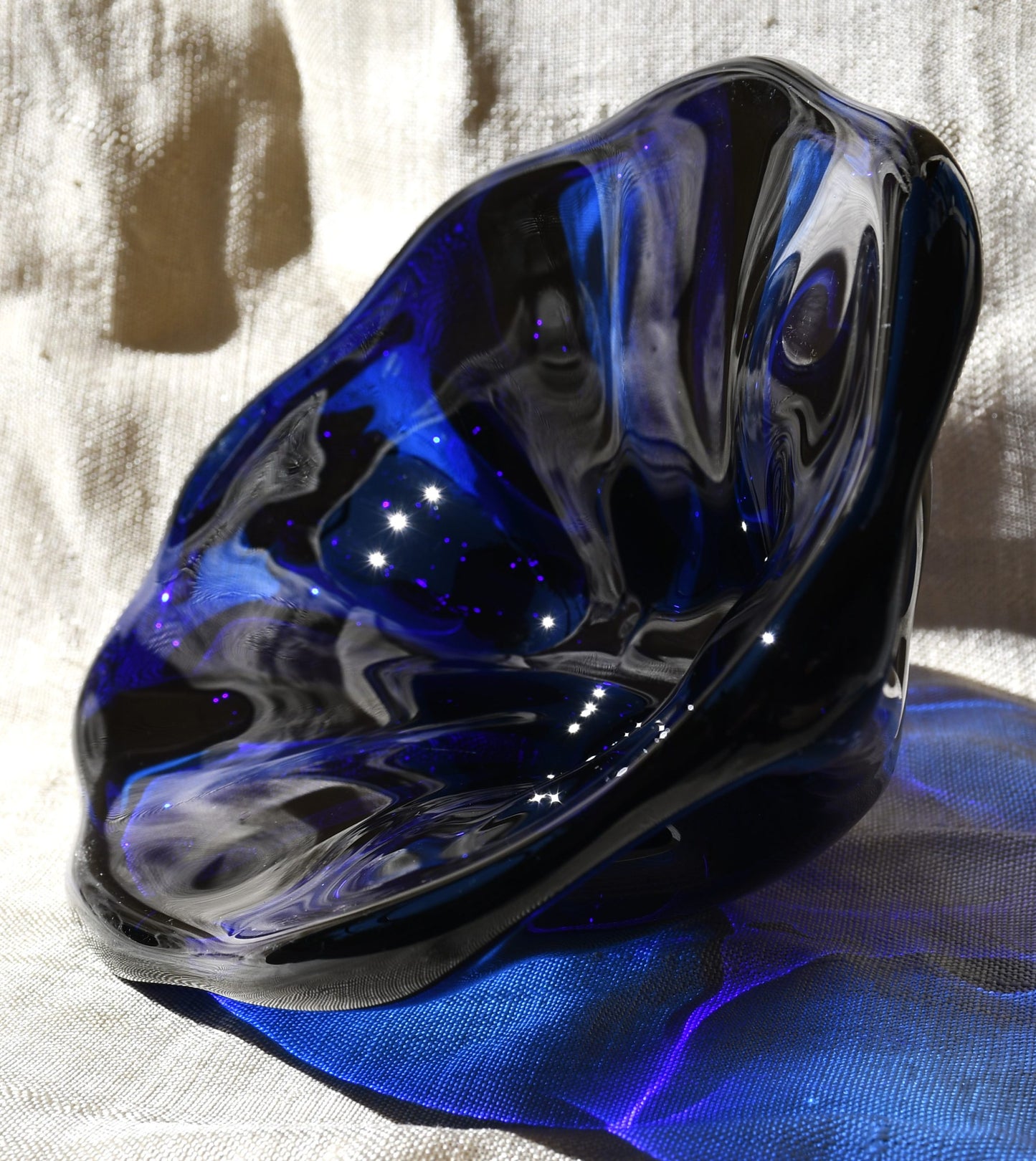 Vintage българско арт стъкло - фруктиера