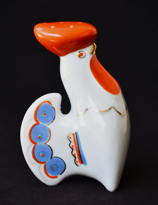 Петел - винтидж порцеланова солница от СССР