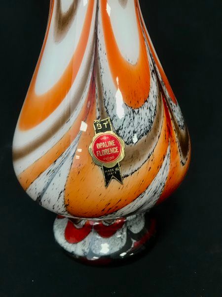 Стъклена ваза Opaline Florence Empoli Italy