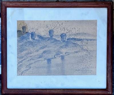 Картина молив в рамка